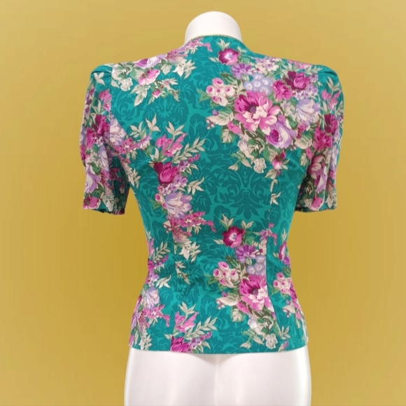 Petite Sophisticate Women's Tea Blouse Lightweight Blazer Gold Button Front Sz 6 - Picture 2 of 9